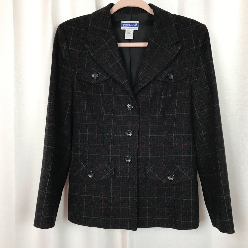 Vintage Pendleton Wool Plaid Blazer Sz.6